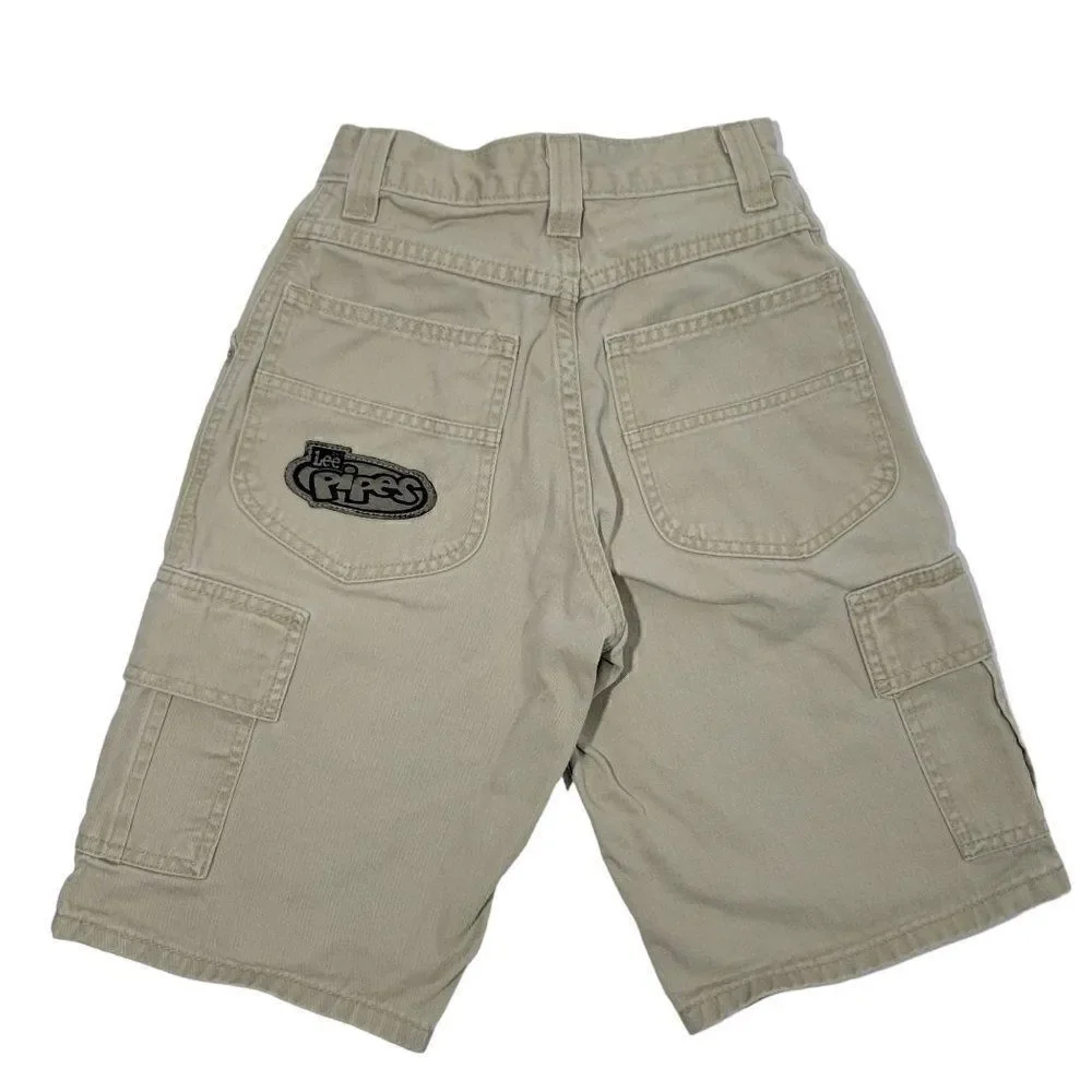 Vintage Y2K Lee Pipes Shorts Boys Youth Size XS 22